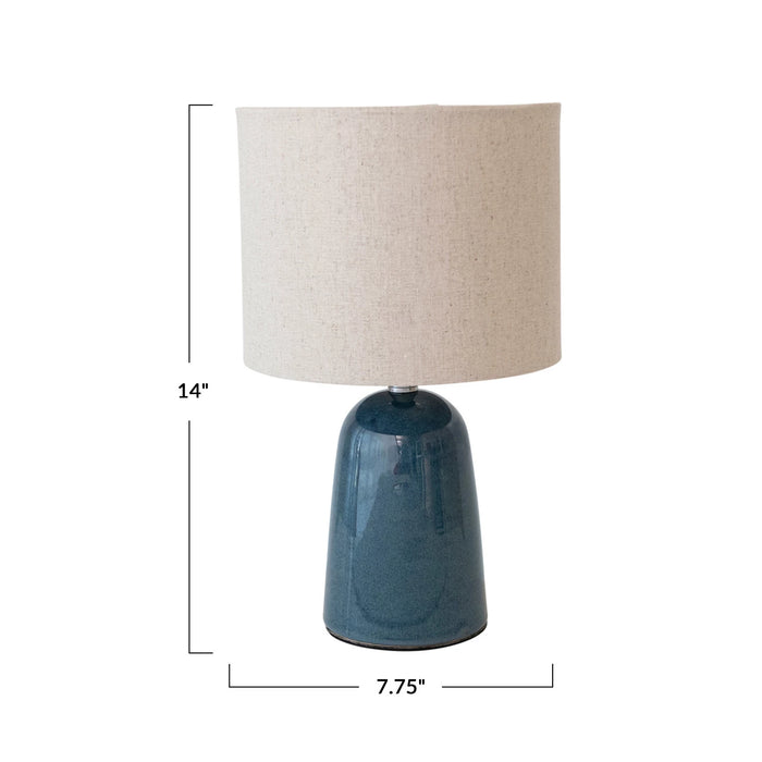 Ceramic Table Lamp w/ Linen Shade