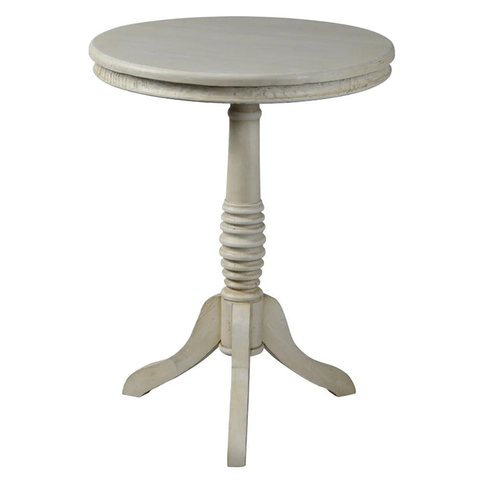 Ana Round Side Table - 20", Cottage White