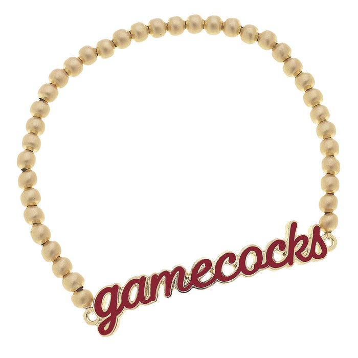 South Carolina Gamecocks Enamel Script Stretch Bracelet