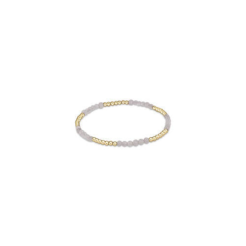 blissful pattern 2.5mm bead bracelet - moonstone