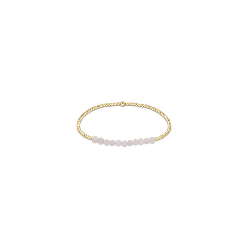 gold bliss 2mm bead bracelet - moonstone