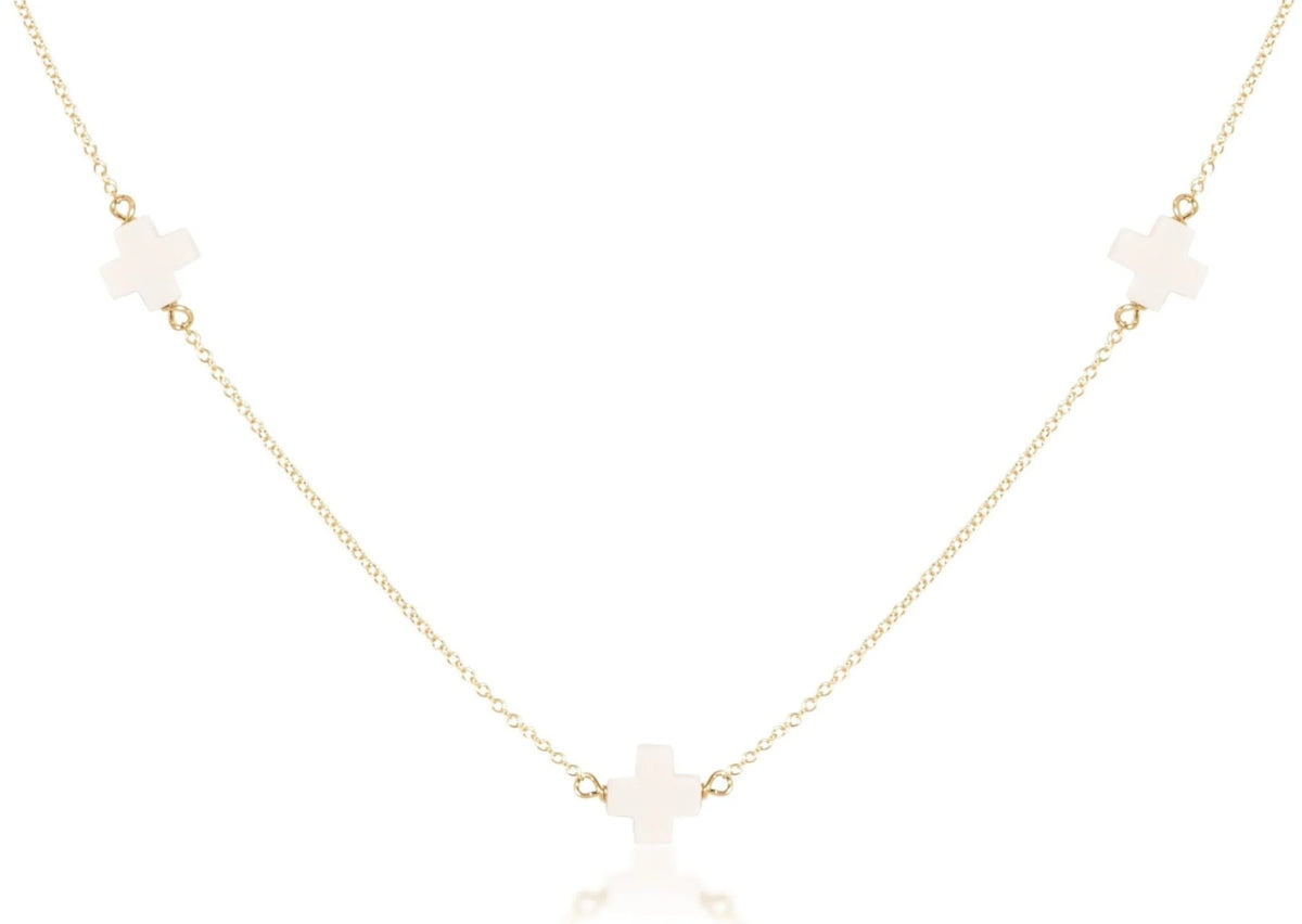 15” choker simplicity chain gold - signature cross off-white