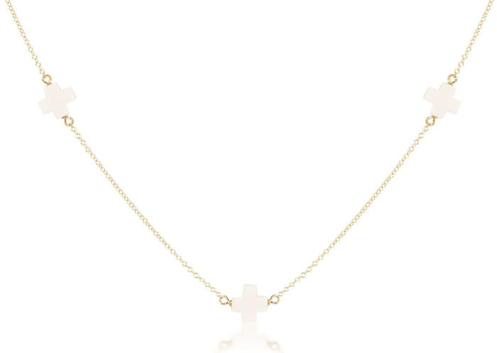 15” choker simplicity chain gold - signature cross off-white