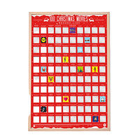 Scratch Off Bucket List Poster - 100 Christmas Movies