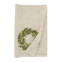 Festive Wreath Embroidered Napkin