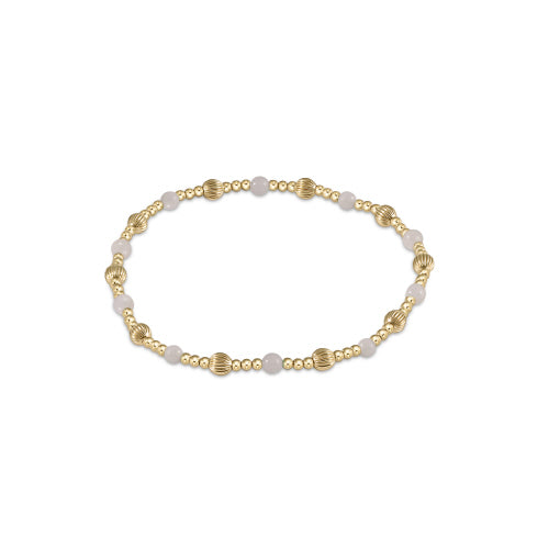 dignity sincerity pattern 4mm bead bracelet - moonstone