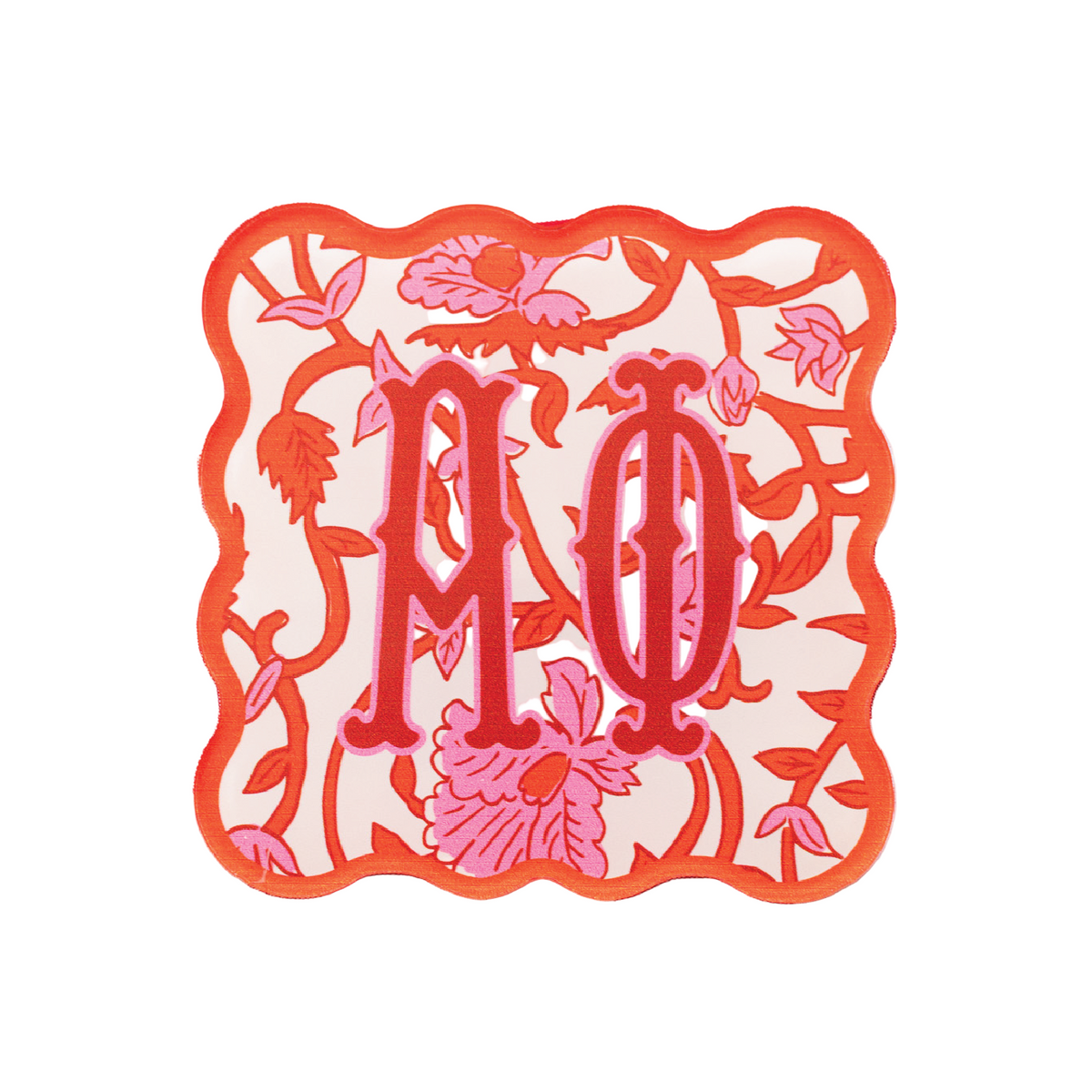 Sorority Block Print Acrylic Coasters