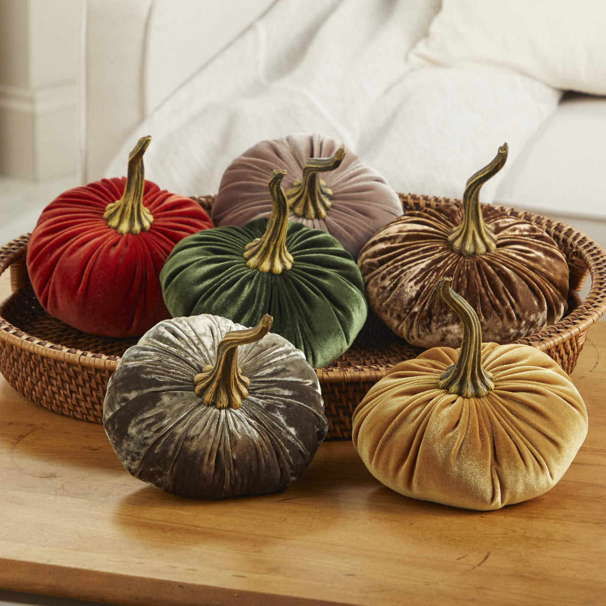 Large Velvet Pumpkins