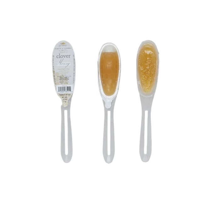 .25 oz. Grade A Unfiltered Clover Honey Filled Single Use Spoons