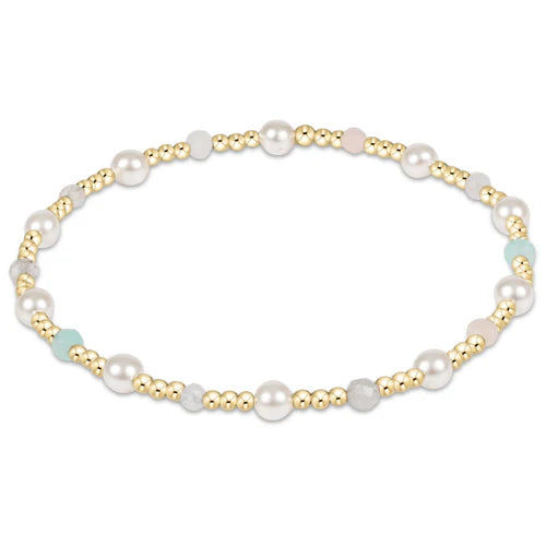 pearl sincerity pattern 4mm bead bracelet - hot mess