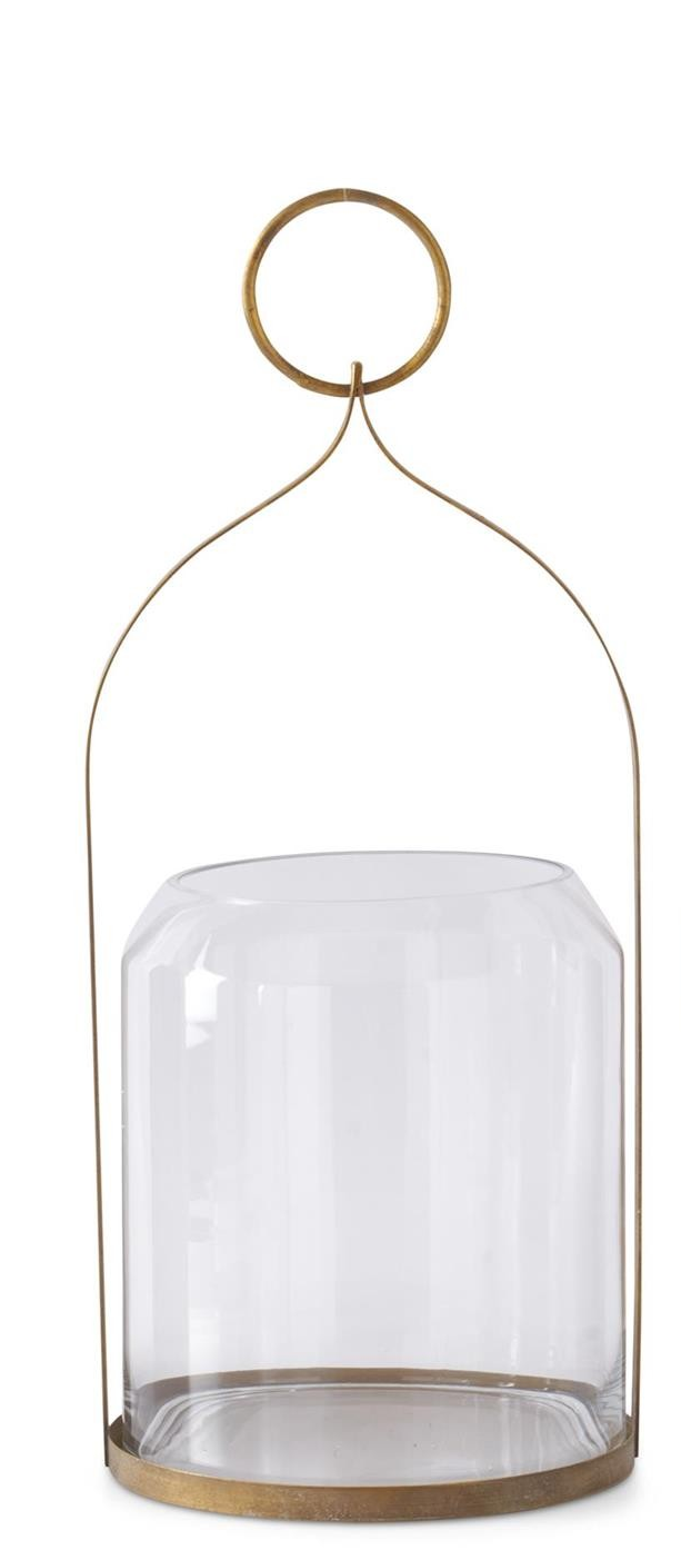 Antiqued Gold Metal Lanterns