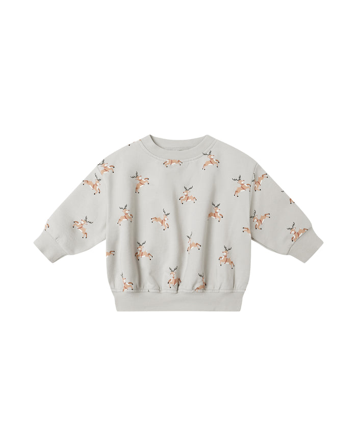 Relaxed Fleece Sweatshirt || Reindeer