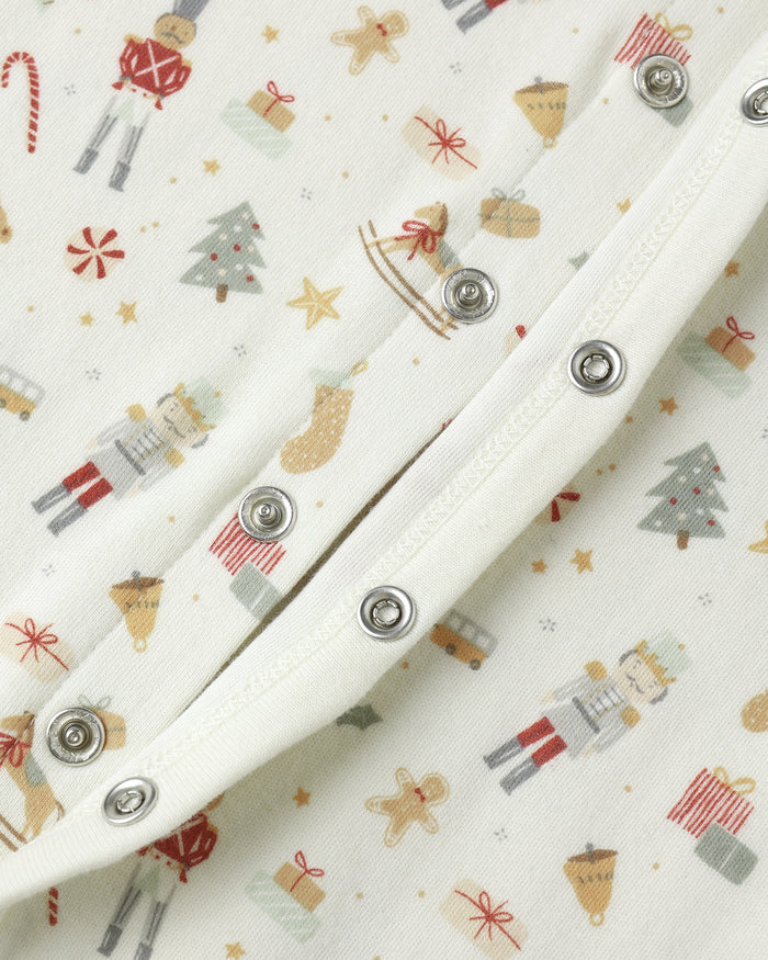 Organic Long John Pajamas || Festive