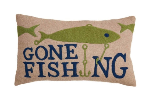 FISH FELTED LAKE PILLOW