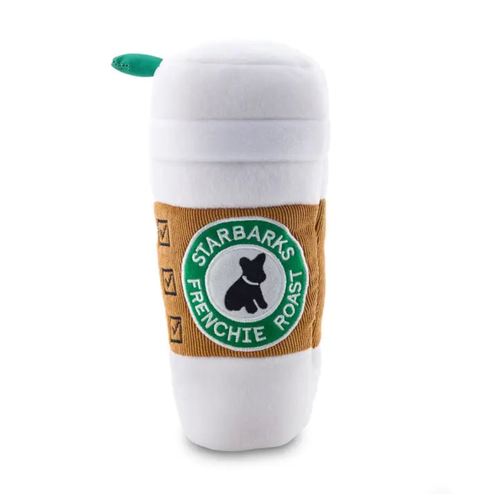 Starbarks Coffee Cup W/ Lid Squeaker Dog Toys