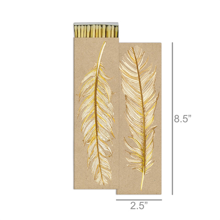 HomArt - Matches - Ruffled Feather - Gold Foil - White