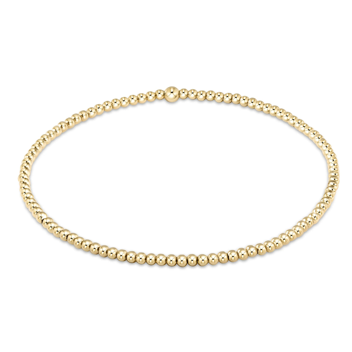 classic gold 2mm bead bracelet