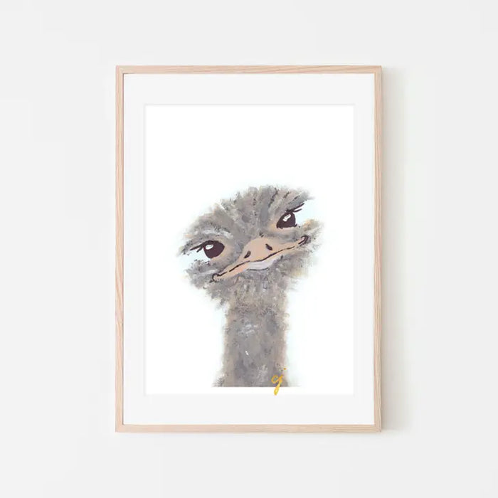 Emu | Ostrich Nursery Print- no frame