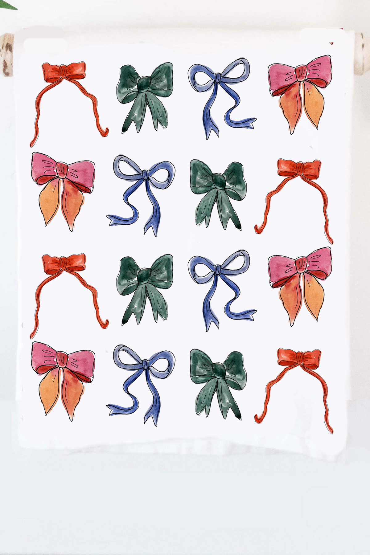 Bow Christmas Holiday Towel