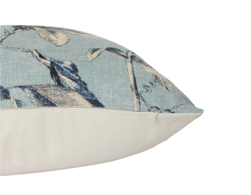 Brooklyn Light Blue Floral Pillow - 20x20