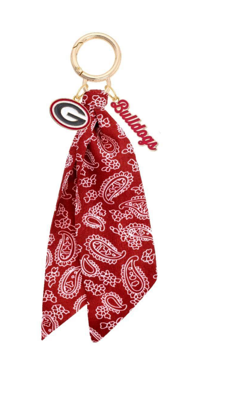Bandana Bag Charm - Georgia Bulldogs