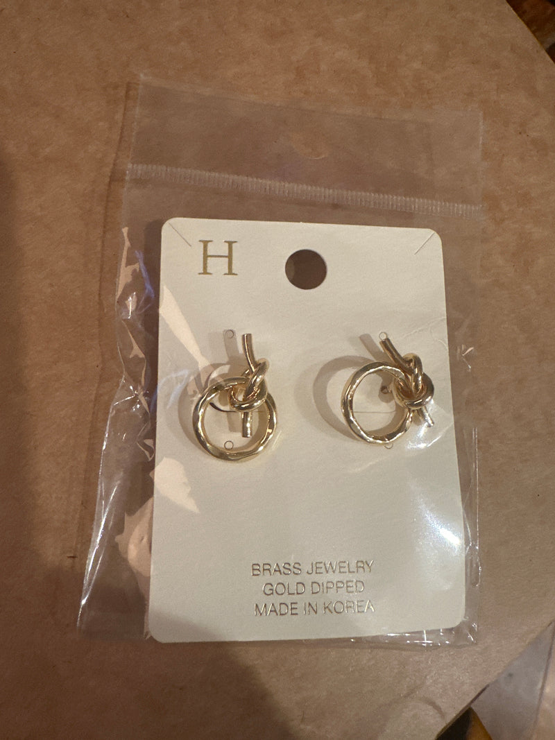Knotted Circle Earrings
