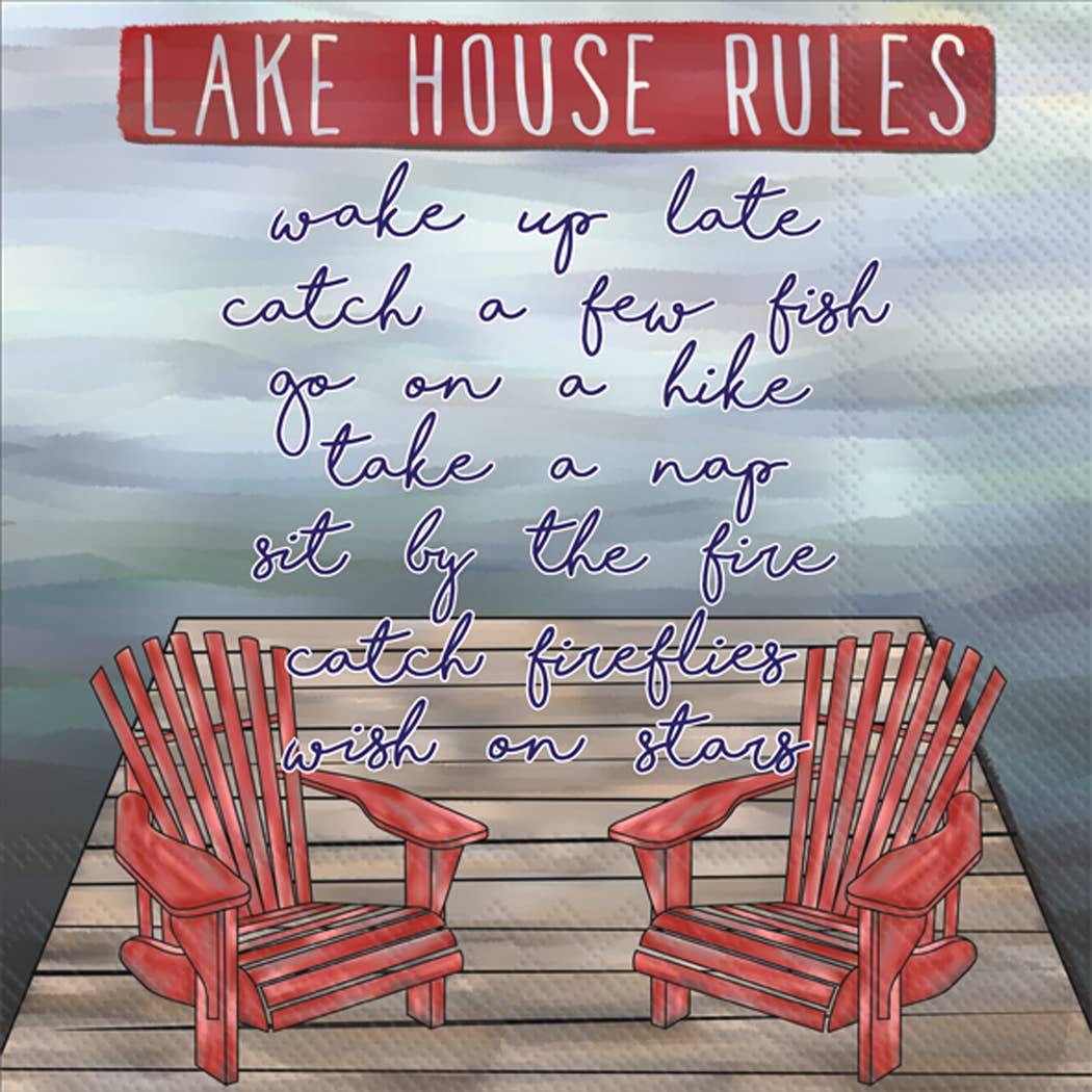 Paper Cocktail Napkins - Lake House Rules