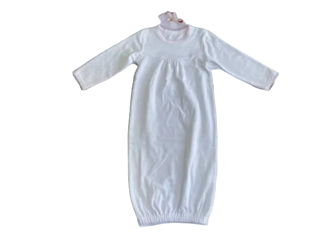 Picot Trim Yoke Front Day Gown