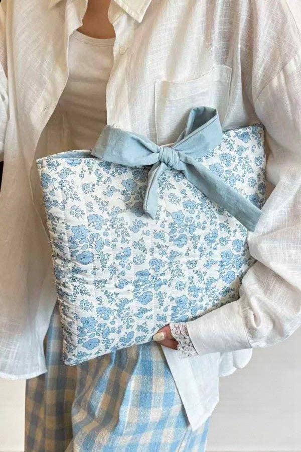 Blue Floral Bible Cover - Rachel