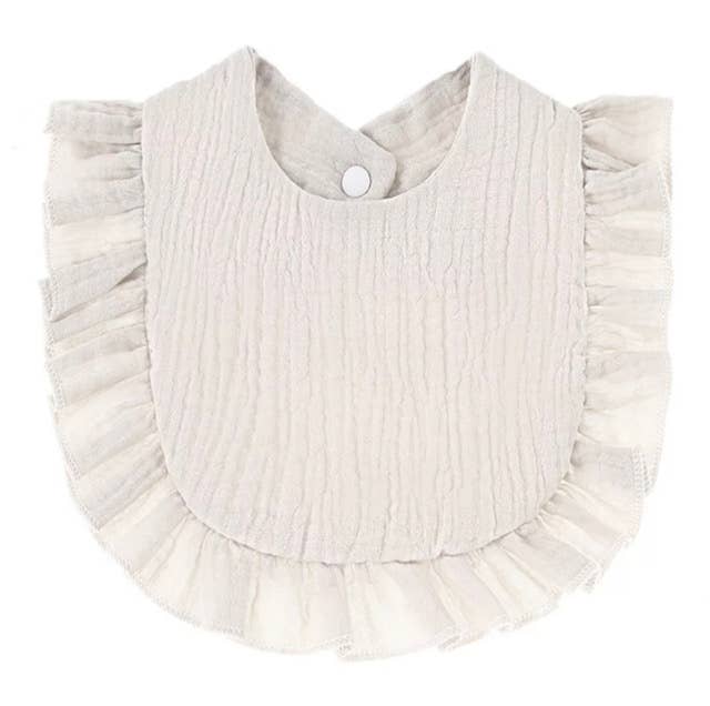 Muslin Ruffle Toddler Bib