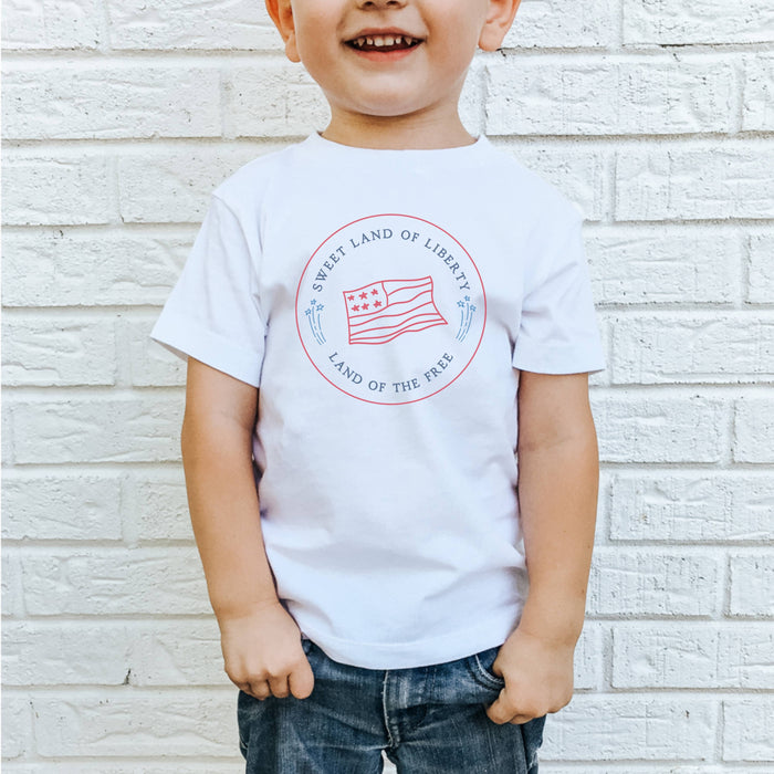 Sweet Land Of Liberty July Fourth Toddler Tee