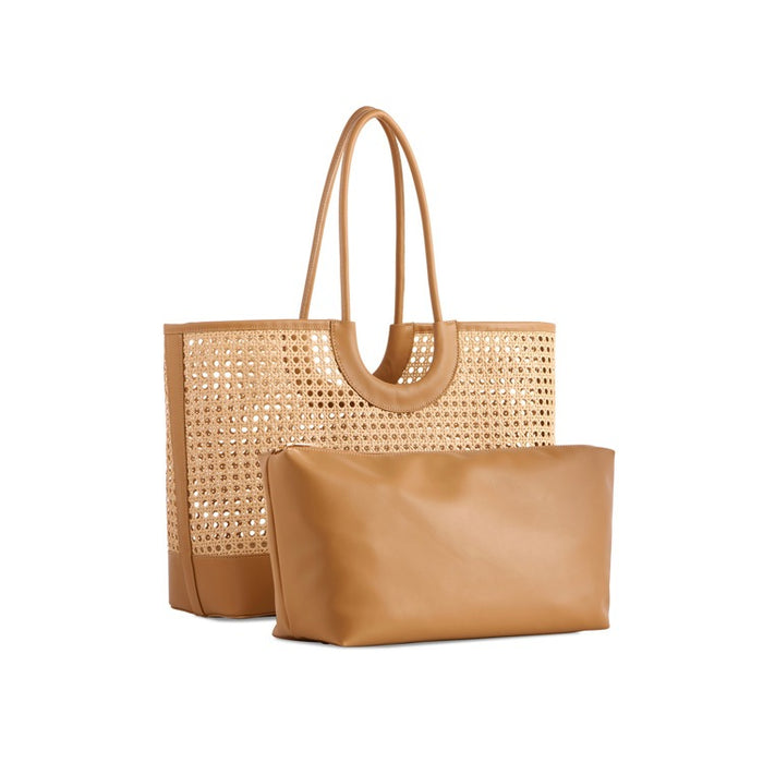 Woven Cane Tote