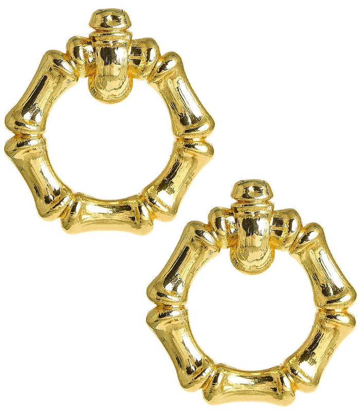 Vivi Bamboo Doorknocker - 18k Gold Plated