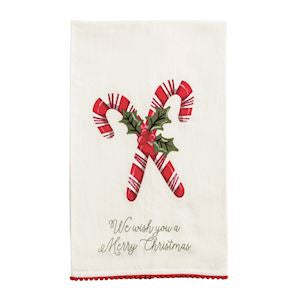 Holiday Pom Pom Trim Towels