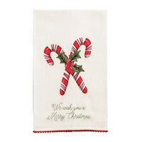 Holiday Pom Pom Trim Towels