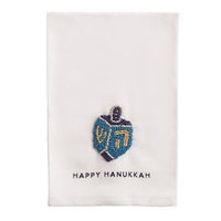 Beaded Hanukkah Tea Towel