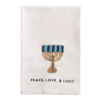 Beaded Hanukkah Tea Towel