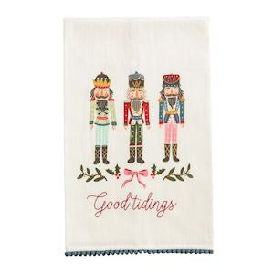 Holiday Pom Pom Trim Towels