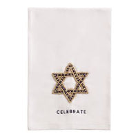 Beaded Hanukkah Tea Towel