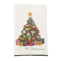 Holiday Pom Pom Trim Towels