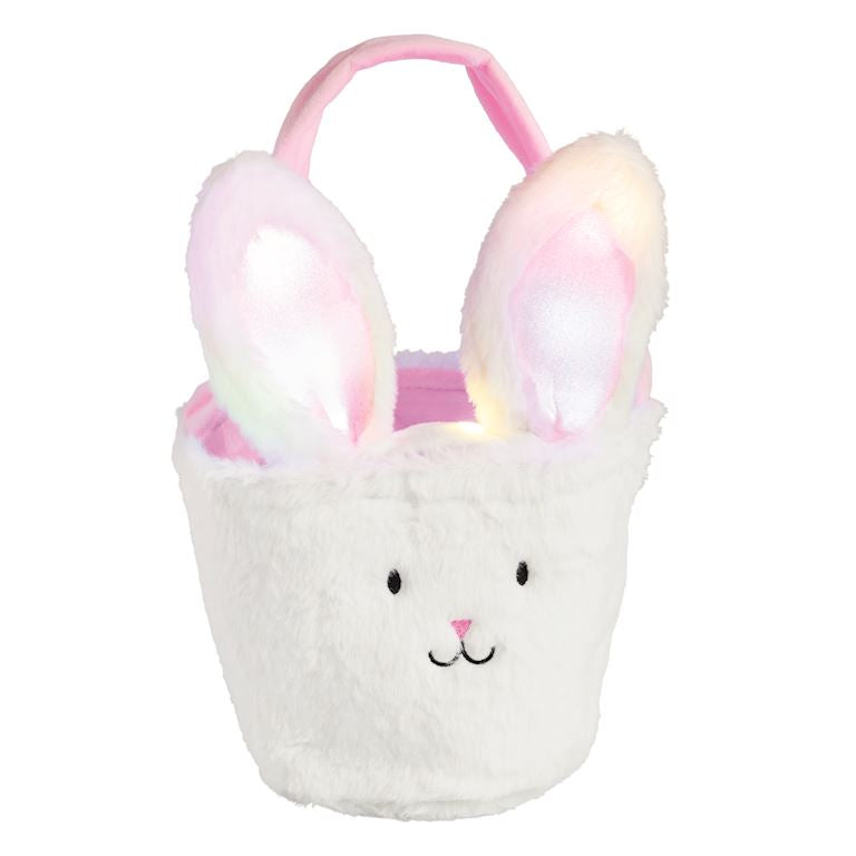 Easter Basket & Light-Up Headband Set