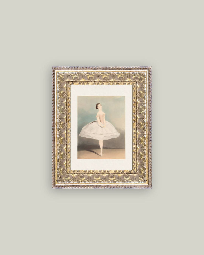 Ballerina Framed Antique Art - 5x7