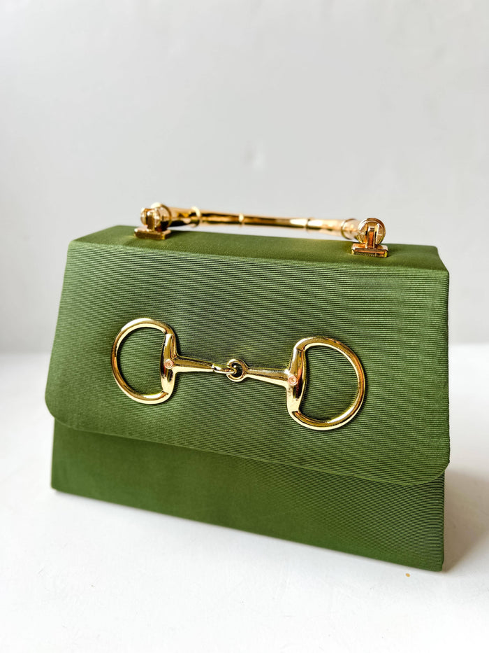 Green Faille Lulu w/Gold Handle