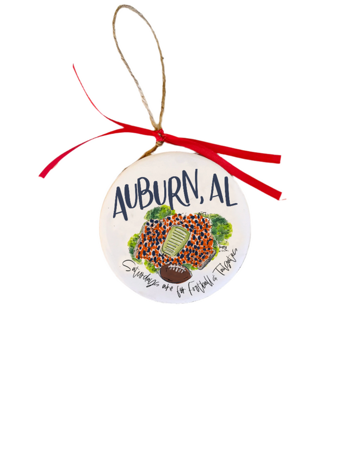 Auburn, AL College Town Christmas Ornament