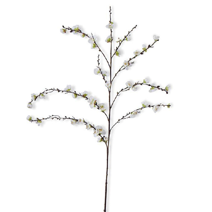White Cherry Blossom Stem - 50 Inch