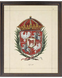 Vintage Crest on Distressed Background - 16x20