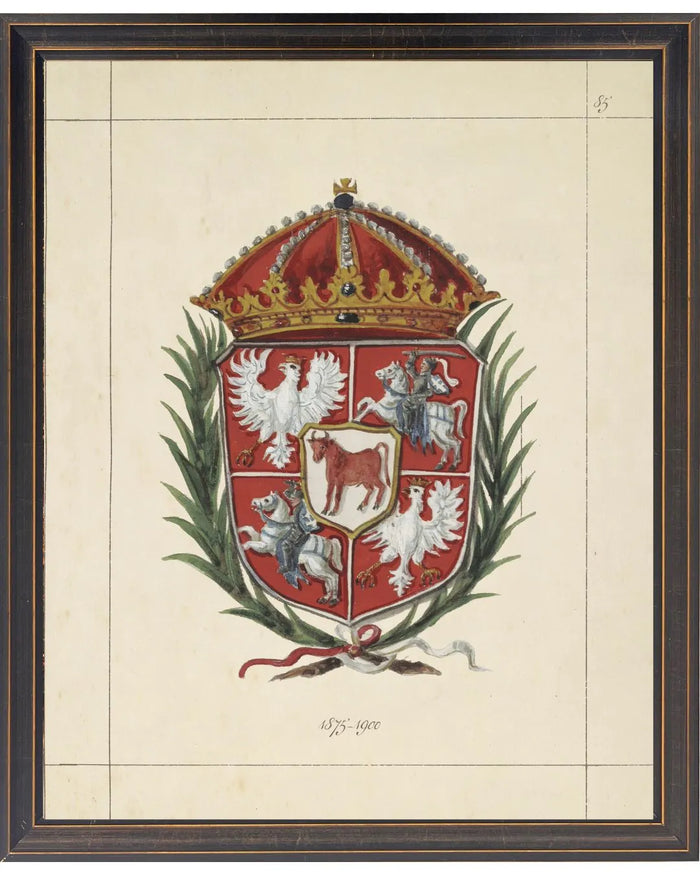 Vintage Crest on Distressed Background - 16x20