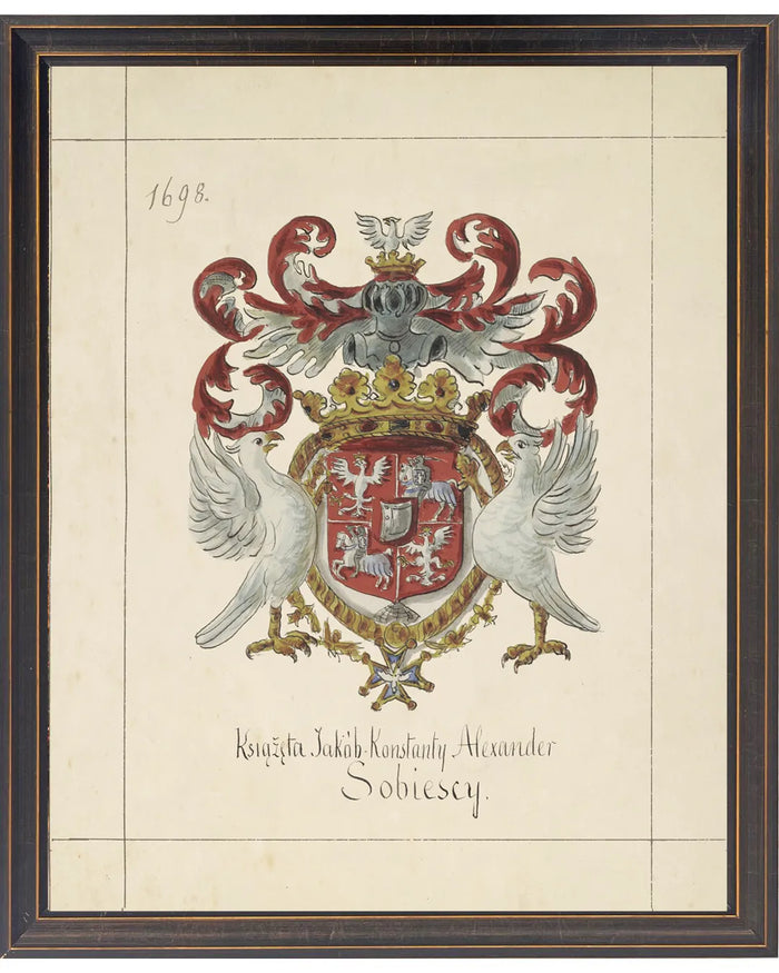Vintage Crest on Distressed Background - 16x20