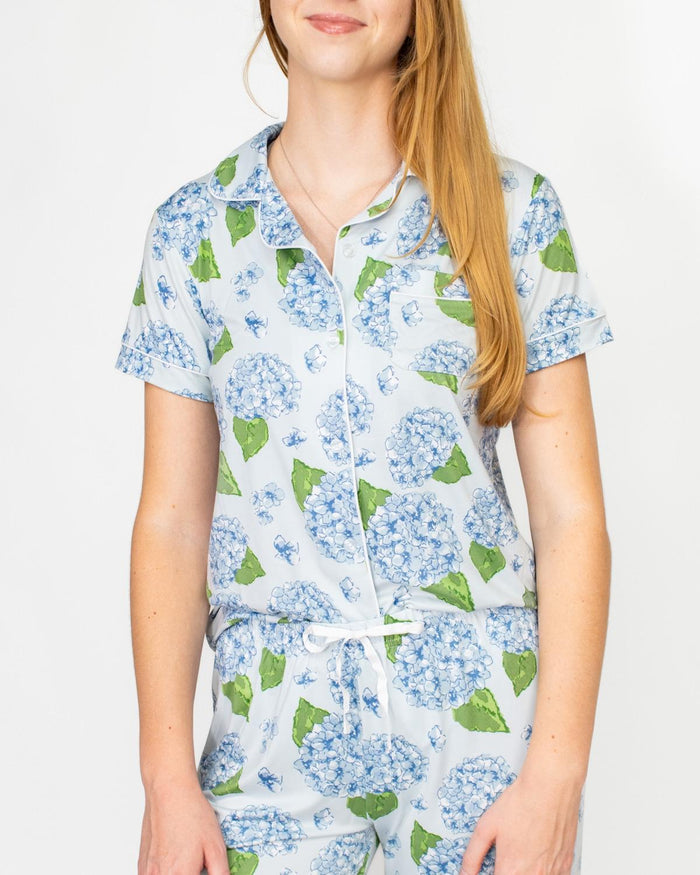 Hydrangea Shirt/Shorts Pajama Set