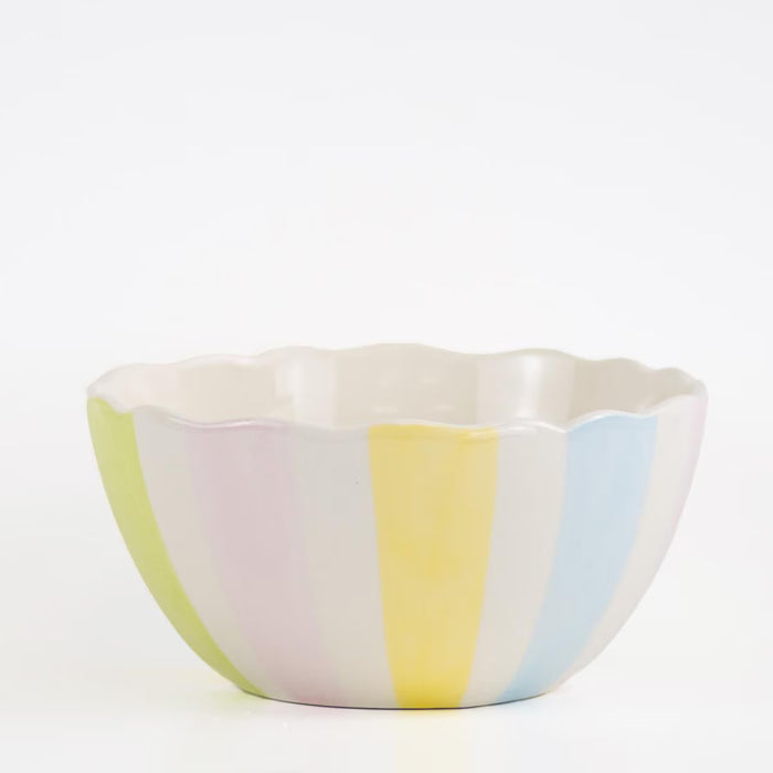 Candy Stripe Bowl - White/Multi